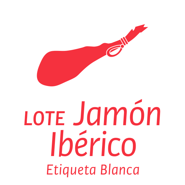 Lote jamón ibérico etiqueta blanca