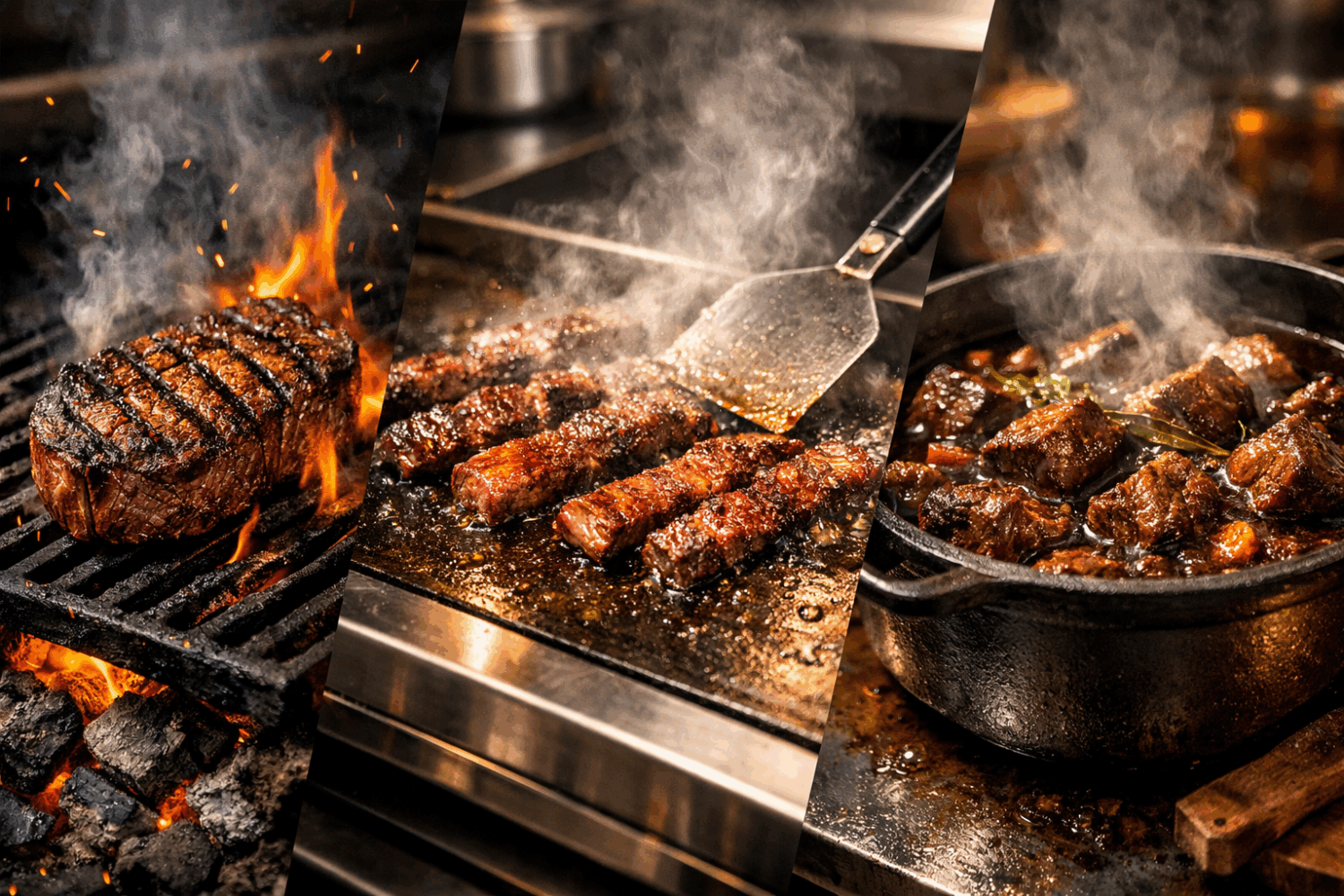 The best meat for professional kitchens according to the cooking method